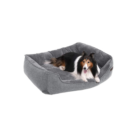 Rootz Dog Bed -  Dog Bed With Washable Cover - Non-slip - Wonderfully Cozy - Animal-friendly Materials - Sleeping Place - Dog Sofa - Oxford Fabric - Polypropylene Filling - Gray - 110 x 77 x 25 cm (L x W x H)