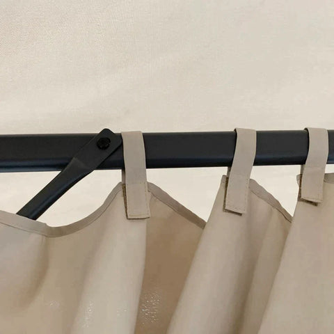 Rootz Gazebo - Garden Pavilion - Garden Tent - Roof With Ventilation Holes - Marquee Party Tent With 4 X Side Panels - Weatherproof - Aluminum - Polyester - Khaki - 297L x 297W x 260H cm