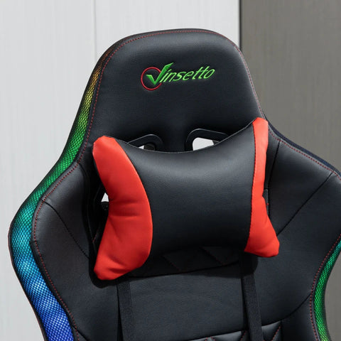 Rootz Gaming-Stuhl – Ergonomischer Computerstuhl – Drehstuhl – RGB-LED-Leuchten – 71 cm x 74 cm x 134 cm