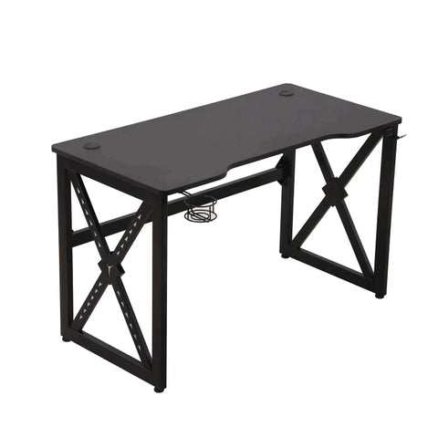 Rootz Gaming Table - Computer Desk - Monitor Shelf - PC Table - Office Desk - Black - 120 X 60 X 73 Cm