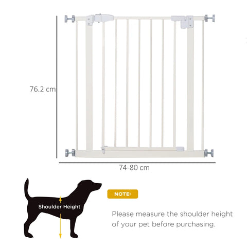 Rootz Safety Gate - Pet Safety Gate - Pet Gate - Auto-close Double Lock - 74-80 cm