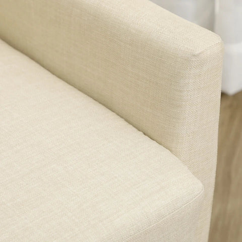 Rootz Wing Chair In Scandi Design - Reading Chair - Accent Chair -  Cocktail Chair - Solid Wood - Natural + Cream - 70cm x 73cm x 90cm