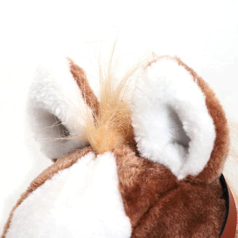 Rootz Rocking Horse - Baby Rocking Animal - Children Plush - Brown - L74 x W33 x H62 cm