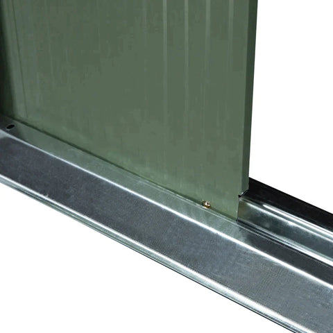 Rootz Tuinberging - Tuinschuur - Gereedschapsschuur - Schuifdeur - Ventilatieraam - Lichtgroen - 280 x 130 x 172 cm