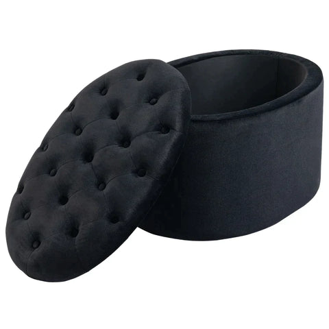 Rootz Sitzbank – Truhenbank – Polsterbank – mit Stauraum – Schwarz – 71 x 52 x 42 cm