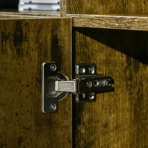 Rootz Sideboard In Industrial Design - 2 Cupboards - 2 Shelves - Wood-based Material - Brown - 147 cm x 40 cm x 83 cm