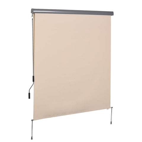 Rootz Vertical Awning - Balcony Awning - Side Roller Blind - Awning - Window Roller - Cream White - 160 x 250 cm