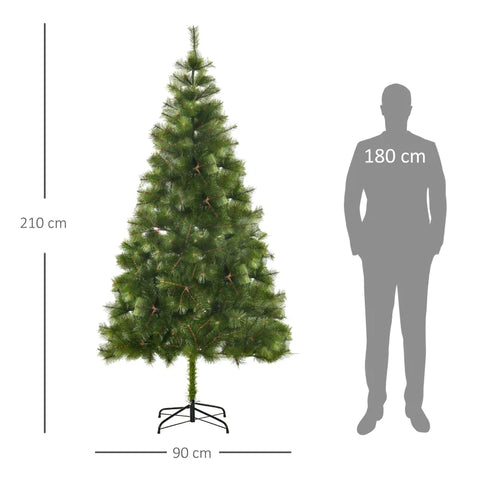 Rootz Christmas Tree - Artificial Christmas Tree - Artificial Spruce Tree - Home Decoration - Office - 90cm x 90cm 210cm
