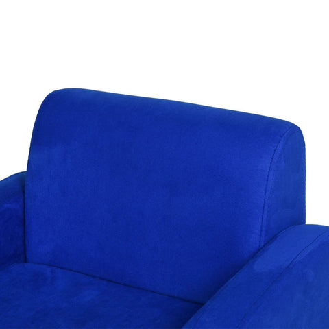 Rootz 2-in-1 Children's Armchair - Mini Armchair - Children's Sofa - Reclining Function - Blue - 47 x 45 x 38 cm