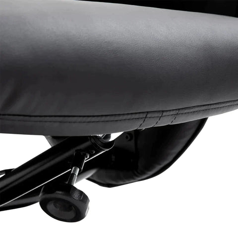 Rootz Relaxstoel - Massagestoel - Ligstoel - Ergonomische Stoel - Relaxstoel Met Voetenbank - Opbergruimte Ligfunctie - TV-Stoel Met Massagefunctie - Imitatieleer - Zwart - 76 x 81 x 105 cm