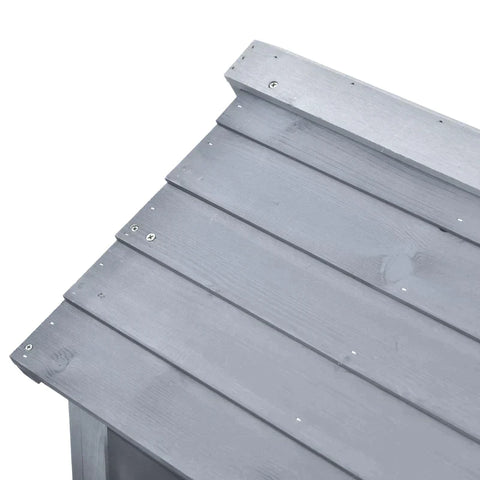 Rootz Chicken Hutch - Bantam Chicken Coop - Chicken House - Removable Floor Pan - Fir Wood - Grey - 150.5 cm x 54 cm x 87 cm