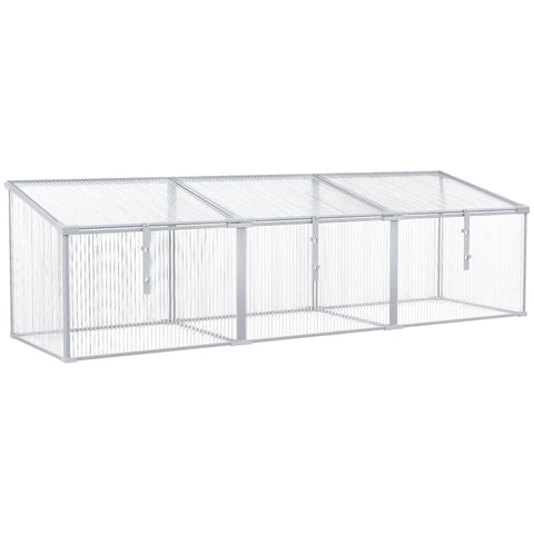 Rootz Greenhouse - Cold Frame - Aluminum Greenhouse - Plant House - Transparent Greenhouse - 180L x 51W x 51H cm
