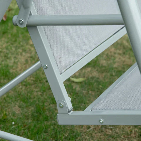 Rootz Verandaschaukel – Schaukelsitz – 3-Sitzer-Gartenschaukelbank – Gartenschaukel – mit Dach – Metall – Grau/Silber – 170 x 110 x 153 cm