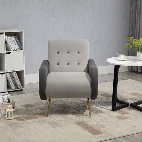 Rootz-Sessel – Einzelsessel – luxuriöser Sitz – Wohnzimmer – Schlafzimmer – Ankleidezimmer – Grau – 72 cm x 81 cm x 86 cm