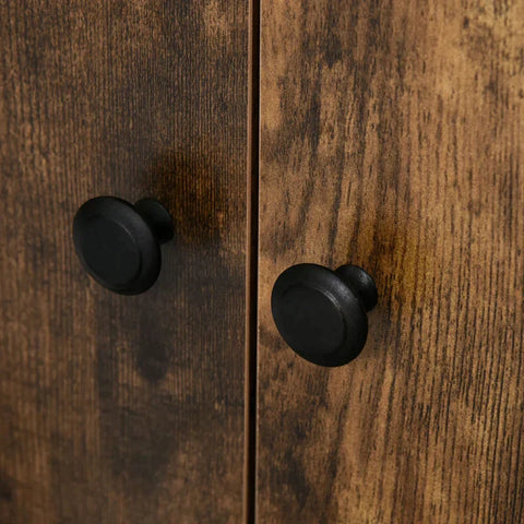 Rootz Bookcase - Cabinet - Office Shelf - Rustic Brown - 70L x 30D x 120Hcm