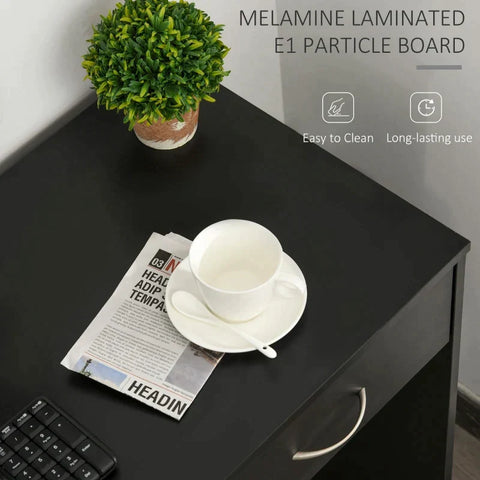 Rootz Desk - Computer Desk - Writing Table - Office Table - Black - 100 cm x 45 cm x 73.9 cm