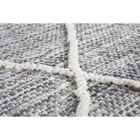 Rootz Cotton Rug - Rug Pad - Cotton Carpet - Cotton Mat - Carpet - Rug - Cotton - Grey - 200 x 140 x 0.7 cm