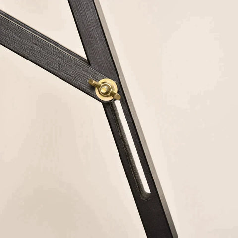 Rootz Easel - Easel Sitting And Standing Easel - Foldable Studio Easel - 90° Adjustable With Holder For Art Painting- Pine Wood - Black - 51.5 x 71.5 x 134.5 cm