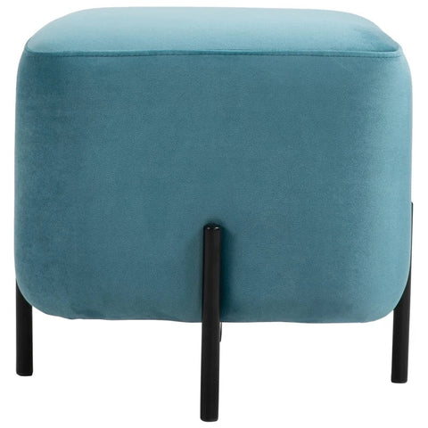 Rootz Voetenbank - Kruk - Turkoois - 44.5 cm x 44.5 cm x 41.5 cm