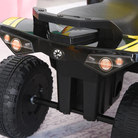 Rootz Children's Ride-on Car - Pedal Car With Feet Sliding - Children's Car - Children's Vehicle For 18-36 Months - Light Music - Plastic - Steel - Yellow - 67.5 x 38 x 44 cm