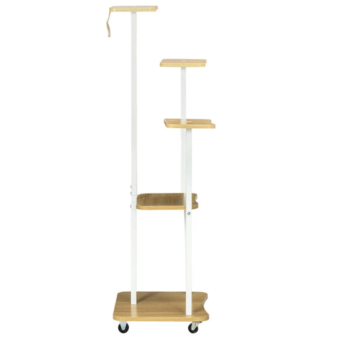 Rootz Flower Stand - Plant Stand - Plant Shelf - Flower Shelf - 5 Tier -  MDF/Steel - White - 35 x 26 x 120 cm