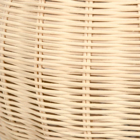 Rootz Tischlampe – Nachttischlampe – Tischlampe in Rattan-Optik – PP/Rattan – Beige/Natur – 34 cm x 34 m x 55 cm