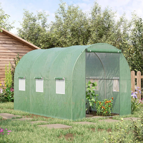 Rootz Greenhouse - Walk-in Greenhouse - Cold Frame - Poly Tunnel - Frost Protection - Dark Green - 3L X 2W X 2H M