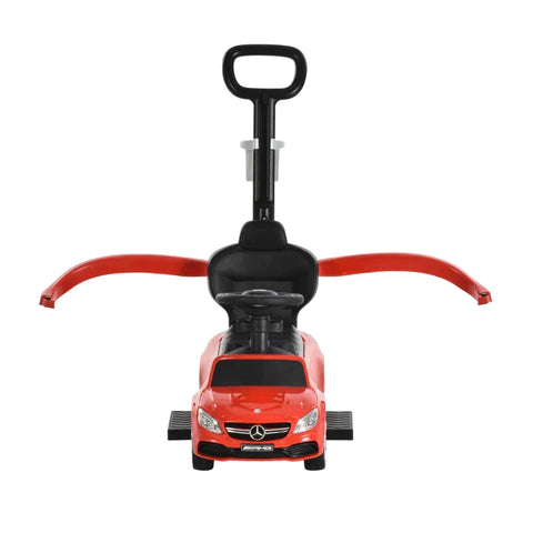 Rootz Push Car - Children's Vehicle - Children's Car From Mercedes Benz - Push And Hold Bar - Protection Bar - Red - 84L x 40W x 83H cm