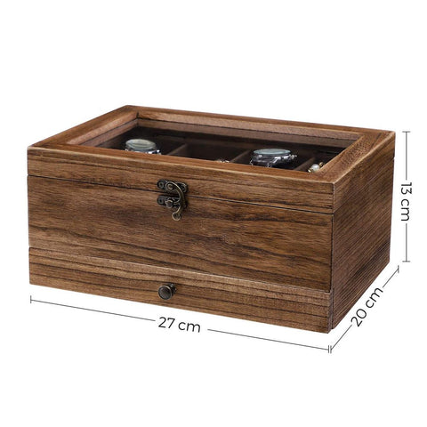 Rootz Uhrenbox – Uhrenbox mit 8 Fächern – Uhrenaufbewahrungsbox – Uhren-Organizer-Box – Uhrenbox aus Holz – Luxus-Uhrenbox – Reise-Uhrenbox – Uhrenetui