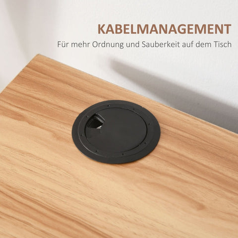 Rootz Desk - Corner desk - Computer desk - Storage compartments - Office -Walnut/White - Cable management - Processed Wood