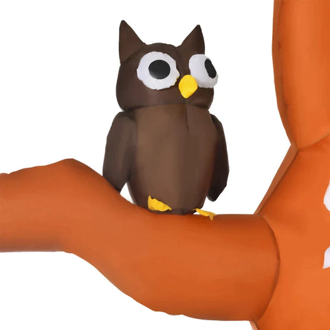 Rootz Aufblasbarer Halloween-Baum – Kürbisgeist – Halloween-Dekoration – mit LED-Lichtern – 156 cm x 107 cm x 274 cm