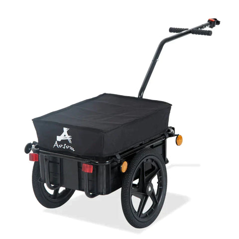 Rootz Bicycle Trailer - Cargo Trailer - Bike Trailer - Cargo Trailer - Garden Trolley - Black - 144 x 59 x 80 cm