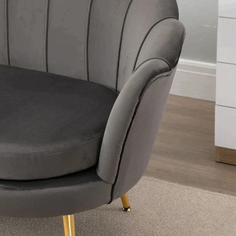 Rootz Sofa - 2 Seater Fabric Sofa - Sofa Seating - Lounge Sofa - Gray - 133 x 63 x 75 cm