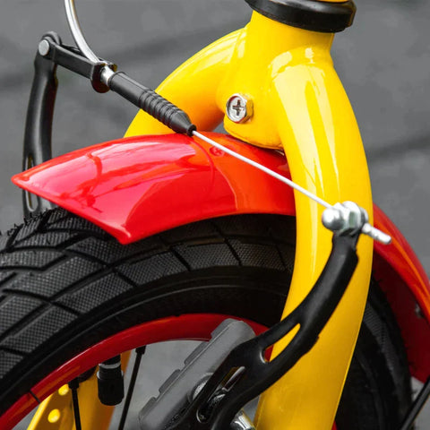 Rootz Kids Scooter - Children's Kick Scooter - Children's Scooter - City Scooter -  Adjustable Height - Front Rear Dual Brakes - For Ages 5+ Years - Yellow - 118 x 55.5 x 85-100.5 cm