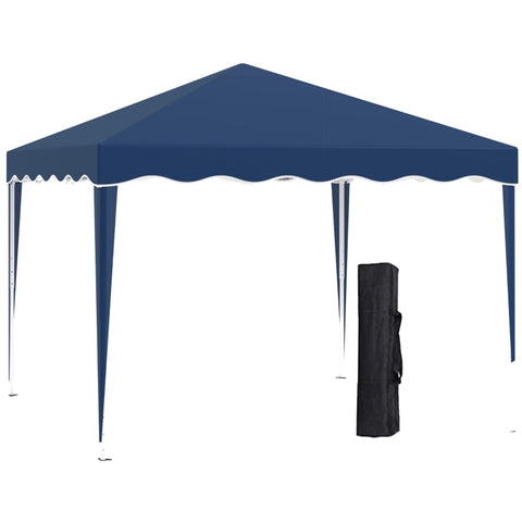 Rootz Folding Gazebo - Pavilion - Gazebo - Garden Pavilion - Garden Tent - Foldable Party Tent - Height-adjustable - Uv Protection - Blue - 295L x 295W x 257H cm