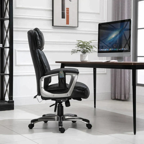 Rootz Massage Office Chair - Office Chair - Massage Chair - Swivel Chair - 70 cm x 76.5 cm x 124 cm