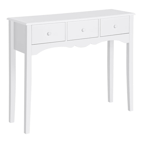 Rootz Console Tafel - Bijzettafel - Decoratieve Tafel - Console Ladetafel - MDF - Wit - 100 x 32 x 85 cm
