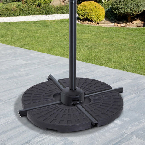 Rootz Umbrella Stand - Umbrella Base - Umbrella Weight Base - Portable Umbrella Base - 48 cm x 48 cm x 8 cm