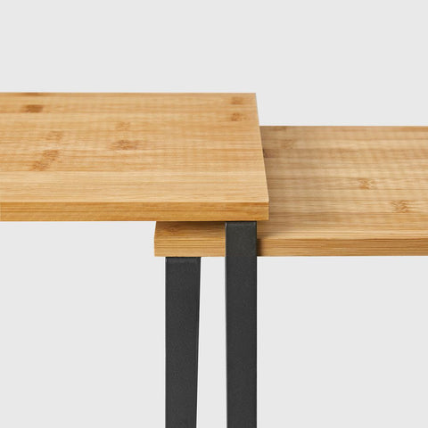 Rootz Spice Rack - Set Of 2spice Racks - Spice Organizer - Spice Storage - Spice Shelf - Spice Cabinet - Wall-mounted Spice Rack - Kitchen Spice Rack - Bamboo - Metal - Black/natural