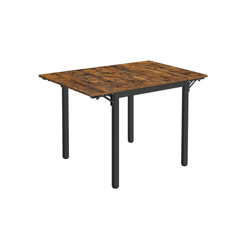 Rootz Kitchen Table - Industrial Style Kitchen Table - Dining Table - Breakfast Table - Wooden Kitchen Table - Chipboard - Steel - Brown-black - 120 x 78 x 76.2 cm (L x W x H)
