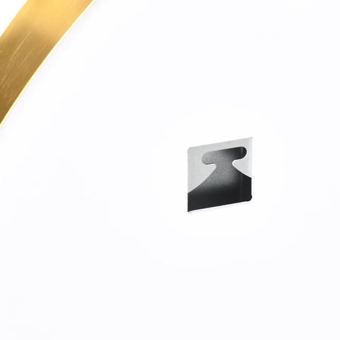 Rootz Bathroom Mirror - Round Mirror With Led Lighting - Time Display - Memory Function - Aluminum Alloy - Gold + Silver - 60L x 4W x 60H cm