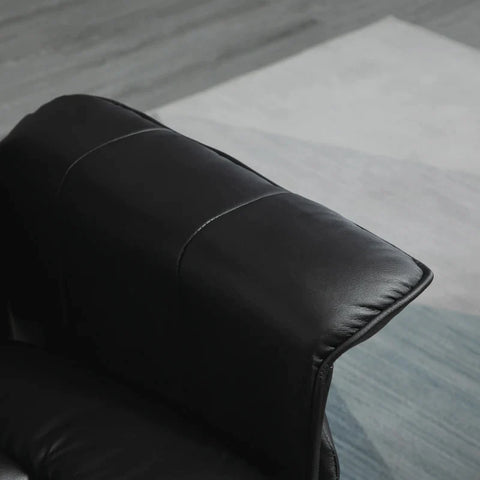 Rootz Relax Chair – Entspannungsstuhl – Gaming-Stuhl – mit Hocker – neigbare Rückenlehne – drehbarer Sitz – Schwarz – 80 x 69 x 110 cm