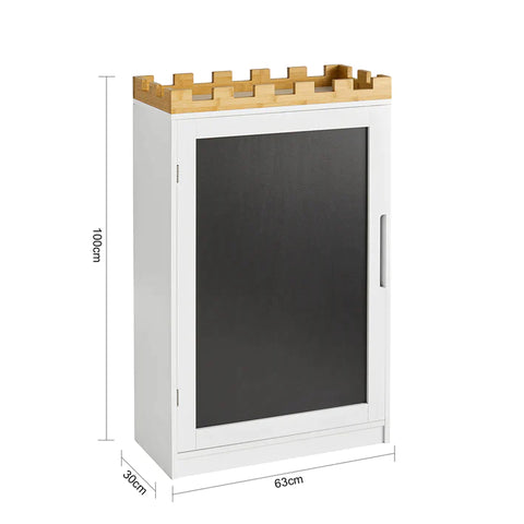 Rootz Design Kinderopbergkast met schoolbord - Kinderboekenkast Boekenplank