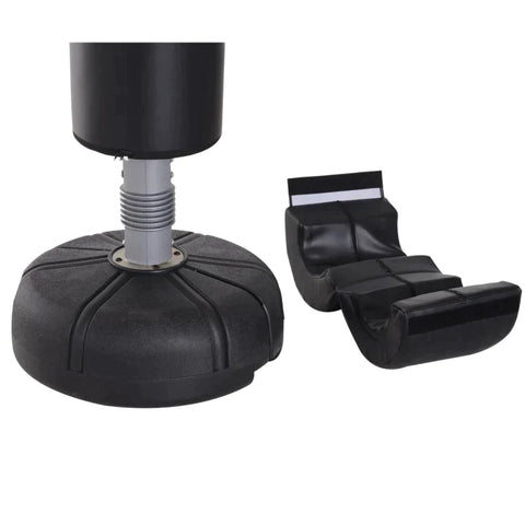 Rootz Standing Punching Bag - Punching Bag - Stand - Vinyl Pad - Boxing Partner - Black - W70 x D70 x H176 cm