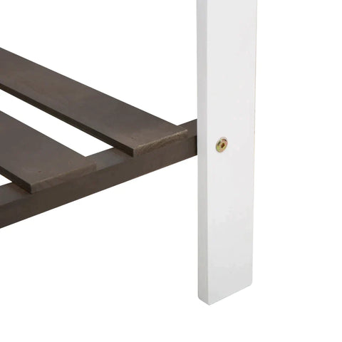 Rootz Raised Bed - Planting Table - Gardening Table - Wooden Garden Beds for Vegetables - Flowers Planters with Shelf - White/Grey - 119 x 57 x 89 cm