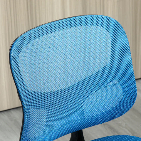 Rootz Office Chair - Mesh Office Chair - Desk Chair - Work Chair - Swivel Chair - 360° Rotatable - Height Adjustable - Blue - 52 x 54 x 74-84 cm