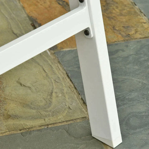 Rootz Gartenliege – Sonnenliegen – Stoffliegen – Cremeweiß – 202 x 65 x 43 cm