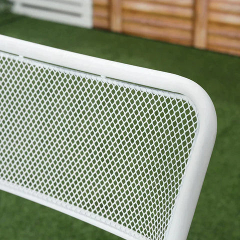 Rootz Bistro-Set – Garten-Sitzgruppe – Garten-Sitzgruppe – Garten-Bistro-Set – 1 Tisch, 2 klappbare Stühle – Weiß