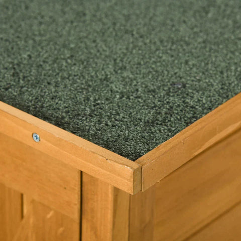 Rootz Garden Shed - Wooden Garden Storage Shed - Fir Tool Cabinet - Organizer With Shelves - Double Door - Asphalt Roof - Natural - 110 x 55 x117 cm