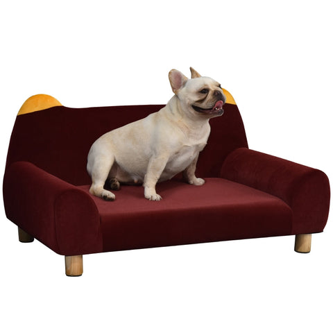 Rootz Pet Sofa - Dog Sofa - Cover Pet - Wooden Legs - Dog Bed - Cat Sofa - 81 x 53 x 45.5 cm